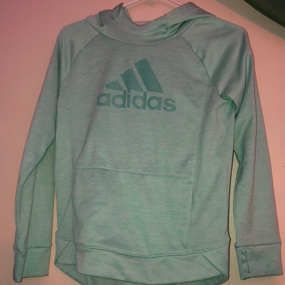 mint green adidas sweatshirt